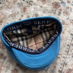 Burberry Pageboy Blue Wool Vintage Cap